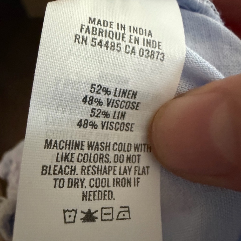 Aerie XL Light Blue Linen Shorts - Picture 6 of 6